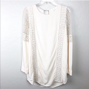 Astr crochet inset dress